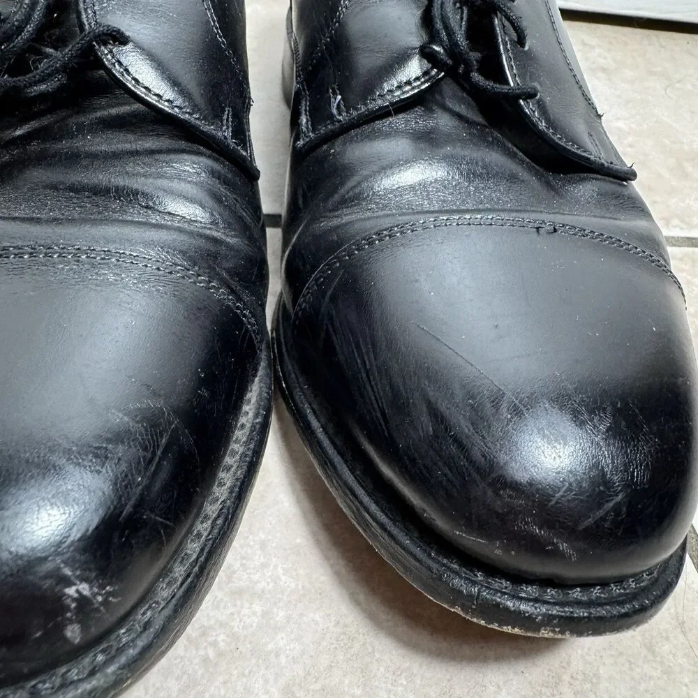 Allen Edmonds Cortland Men's Dress Shoes Size 10 3E Cap Toe Black Leather Oxford